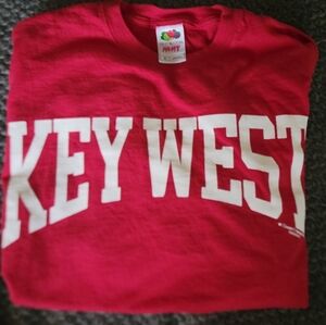 Vintage Fruit of the Loom Adult Red Key West Long Sleeve Shirt